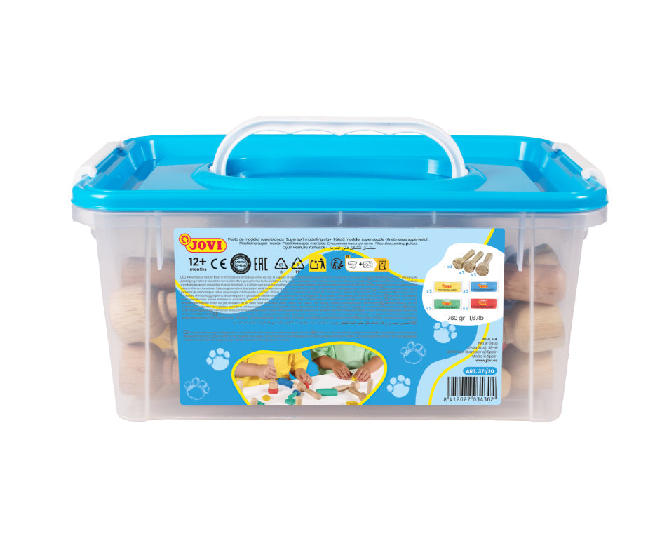 JOVI My First plasticine 20 × 38 g, 4 kleuren en 9 stempels