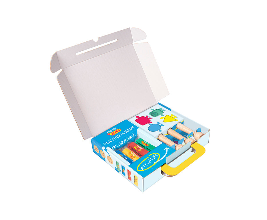 JOVI My First plasticine Emotions 4 × 38 g + 3 houten stempels