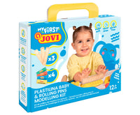 JOVI My First speelklei 4 × 38 g – + 3 houten rolletjes