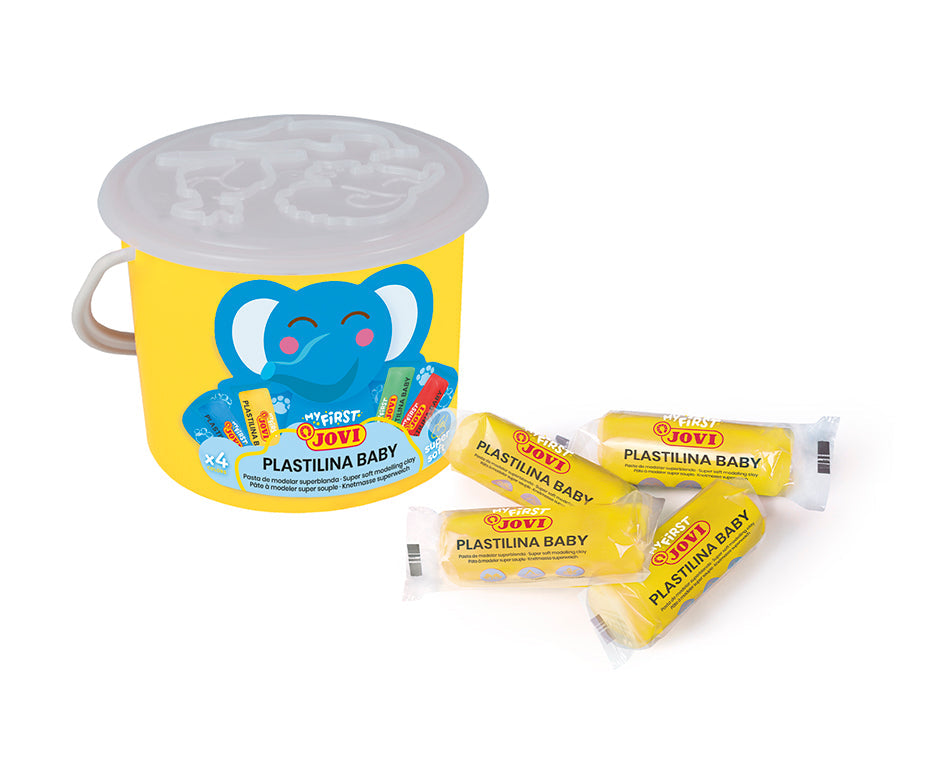 Jovi My First zachte plasticine 10 × 38 g, geel