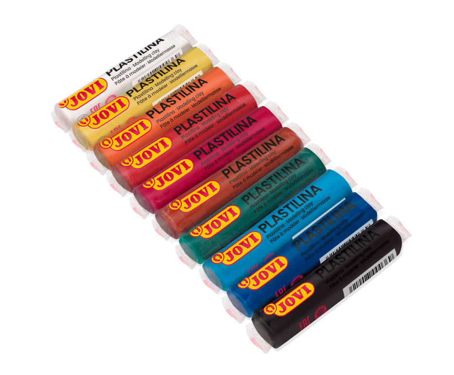 JOVI natuurlijke plasticine, set 10 × 15 g