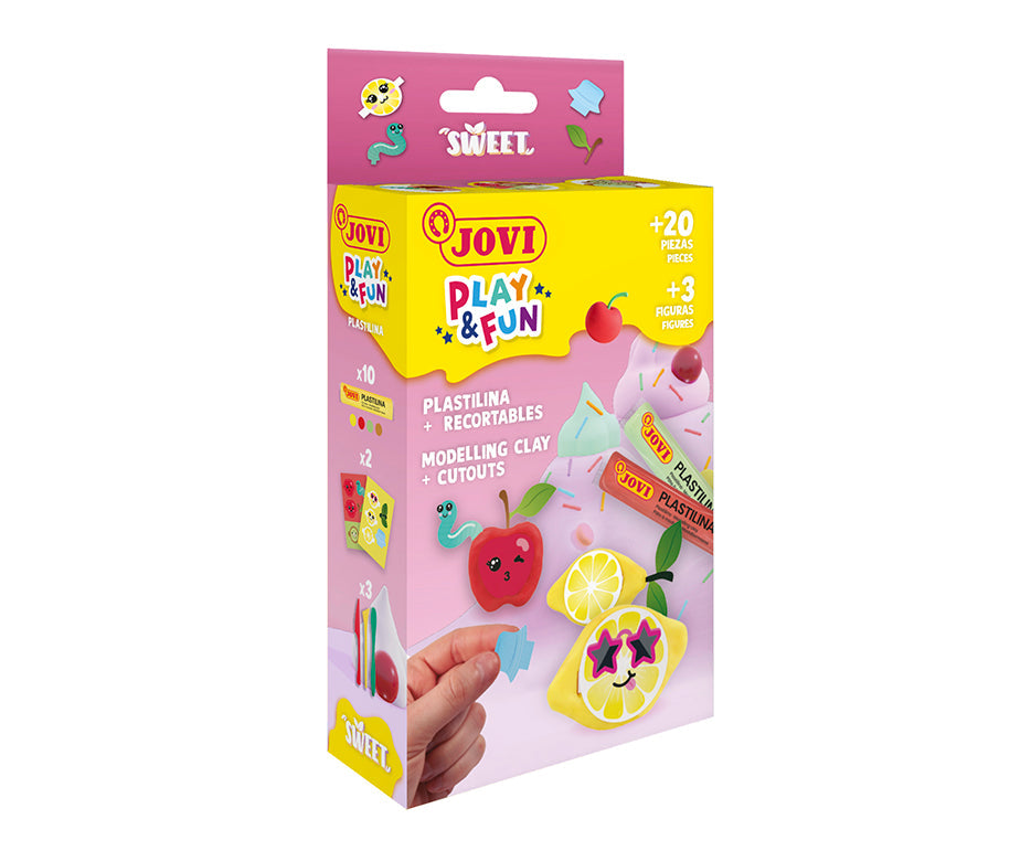 JOVI Play&Fun Mini set met natuurlijke speelklei – Zoet