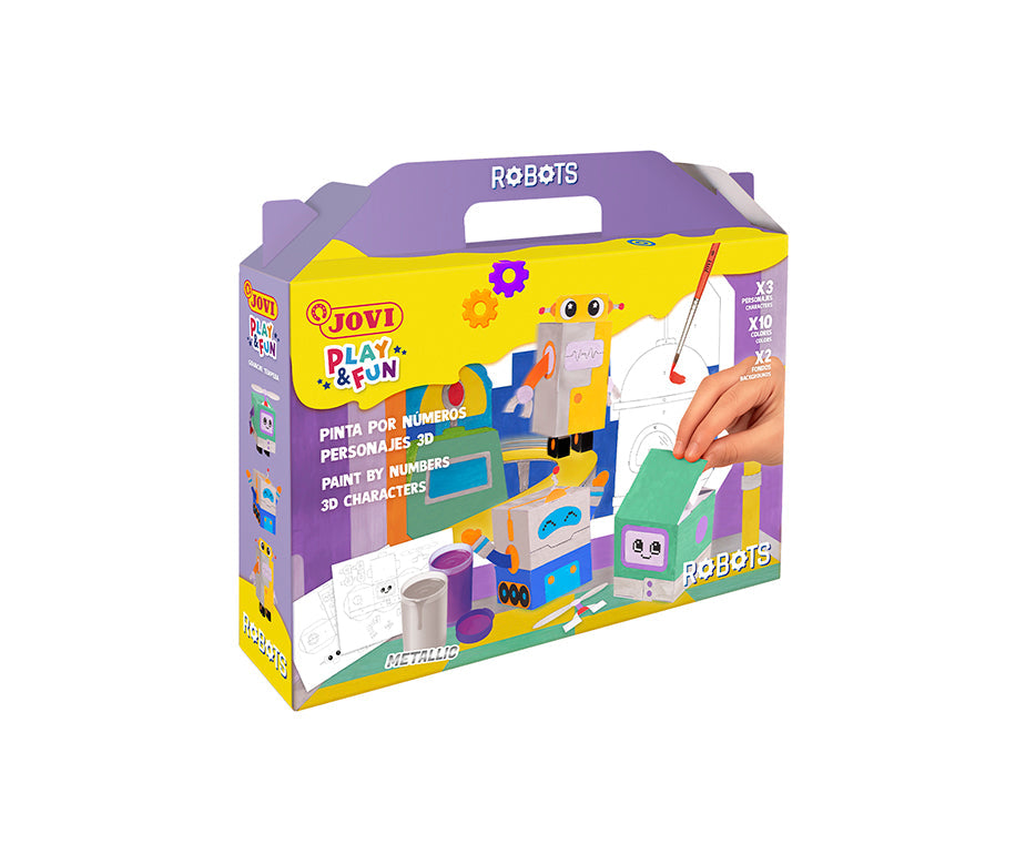 JOVI Play & Fun plakkaatverfset 17-delig – Robots