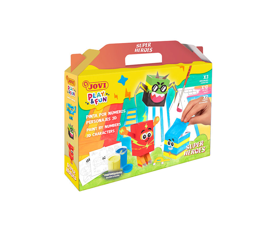 JOVI Play & Fun plakkaatverfset 17-delig – Superhelden
