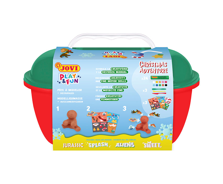 JOVI Play&Fun plasticine in koffertje Christmas Adventure