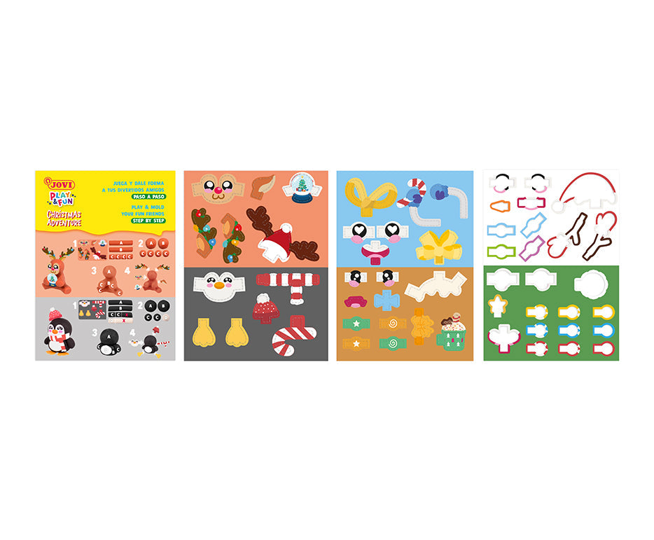 JOVI Play&Fun plasticine in koffertje Christmas Adventure