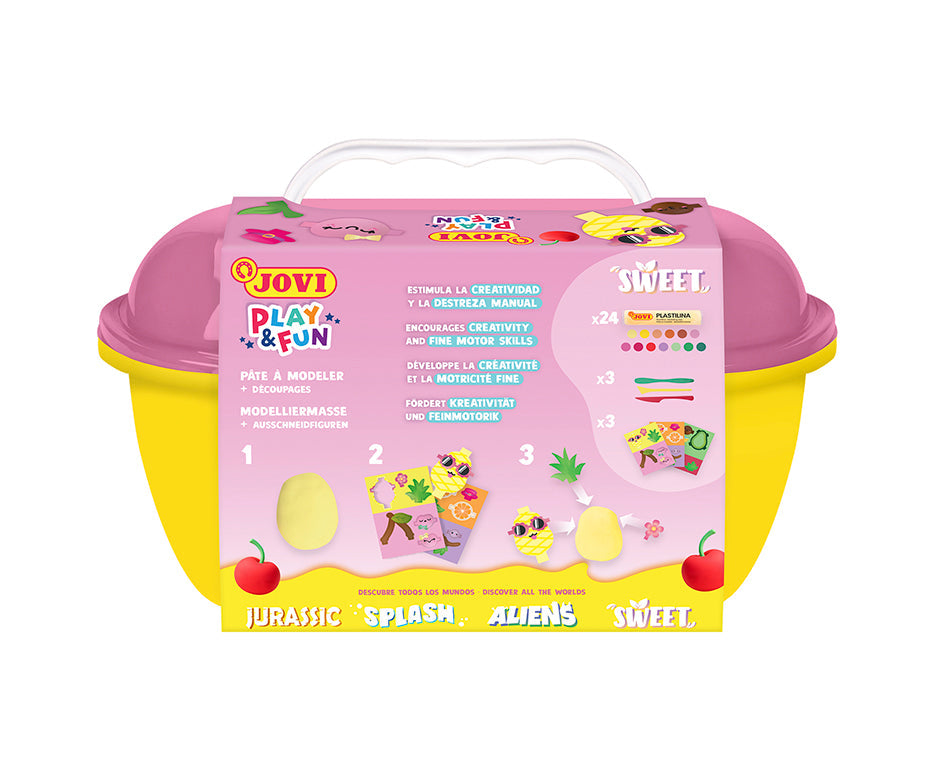 JOVI Play&Fun plasticine in koffertje Sweet, 50 stuks