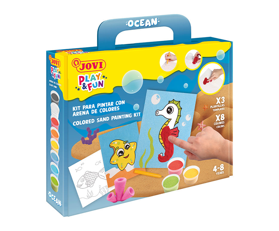 JOVI Play&Fun zandschilderset Ocean, 12-delig