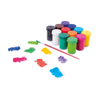 JOVI Premium plakkaatverf in gelvorm, 12 × 15 ml met penseel