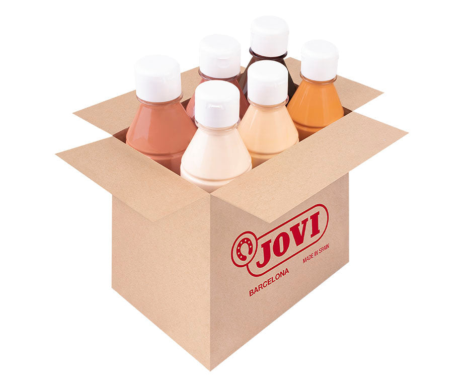 JOVI Premium vloeibare schoolverf huidtinten 6 × 250 ml
