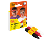 JOVI schminkstiften 3 × 5,6 g, rood, wit en zwart