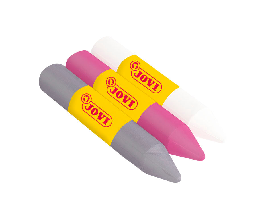 JOVI schminkstiften 3 × 5,6 g, roze, zilver en wit