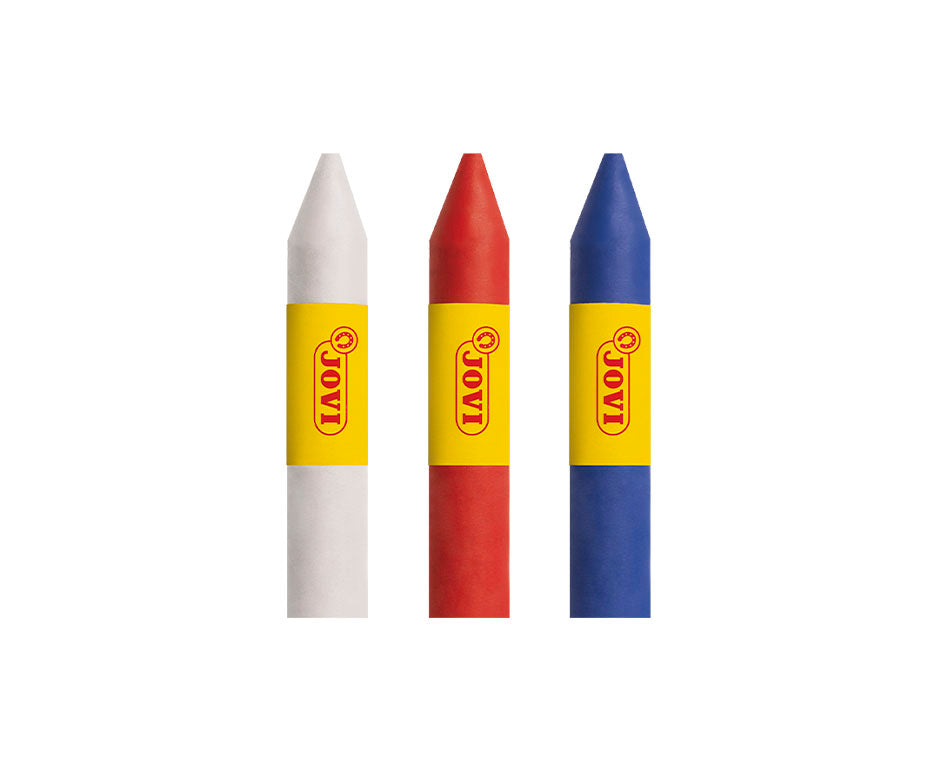 JOVI schminkstiften 3 × 5,6 g, wit, rood en blauw