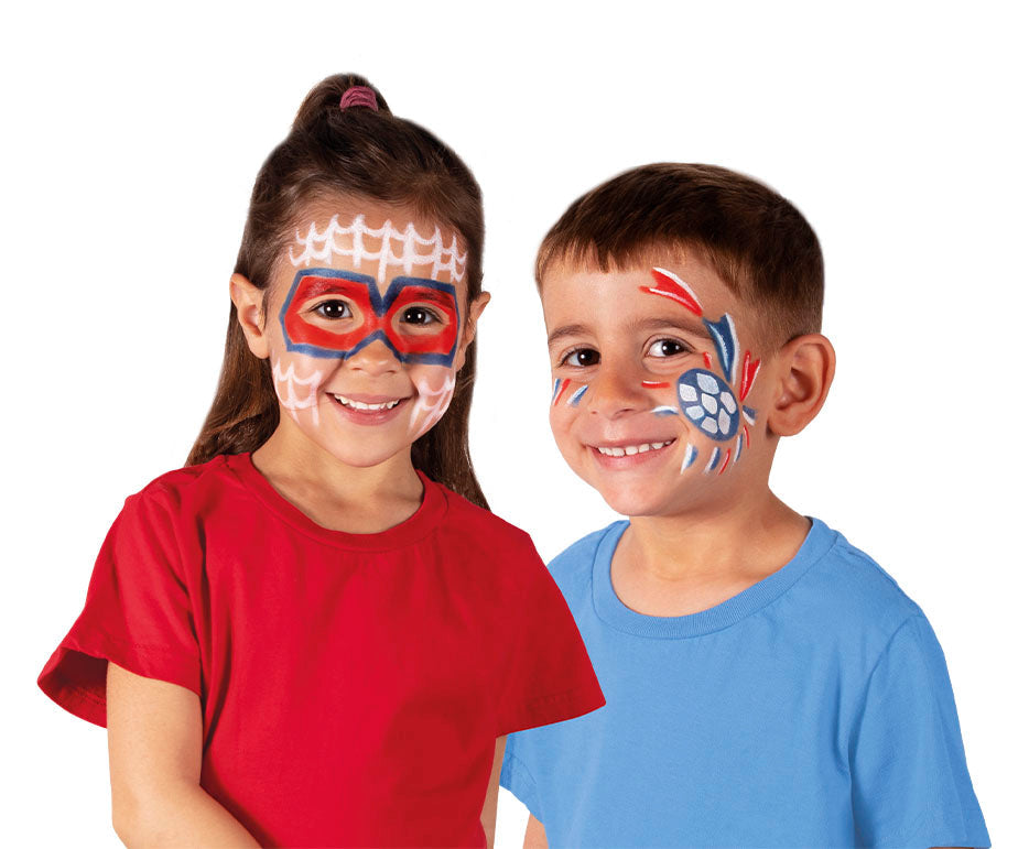 JOVI schminkstiften 3 × 5,6 g, wit, rood en blauw