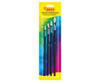JOVI schoolpenselen plat, set van 4 stuks