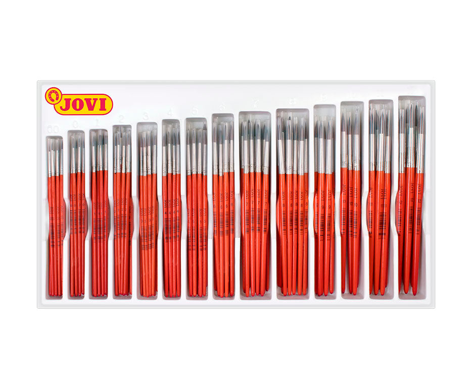 JOVI schoolpenselen rond, set van 144 stuks