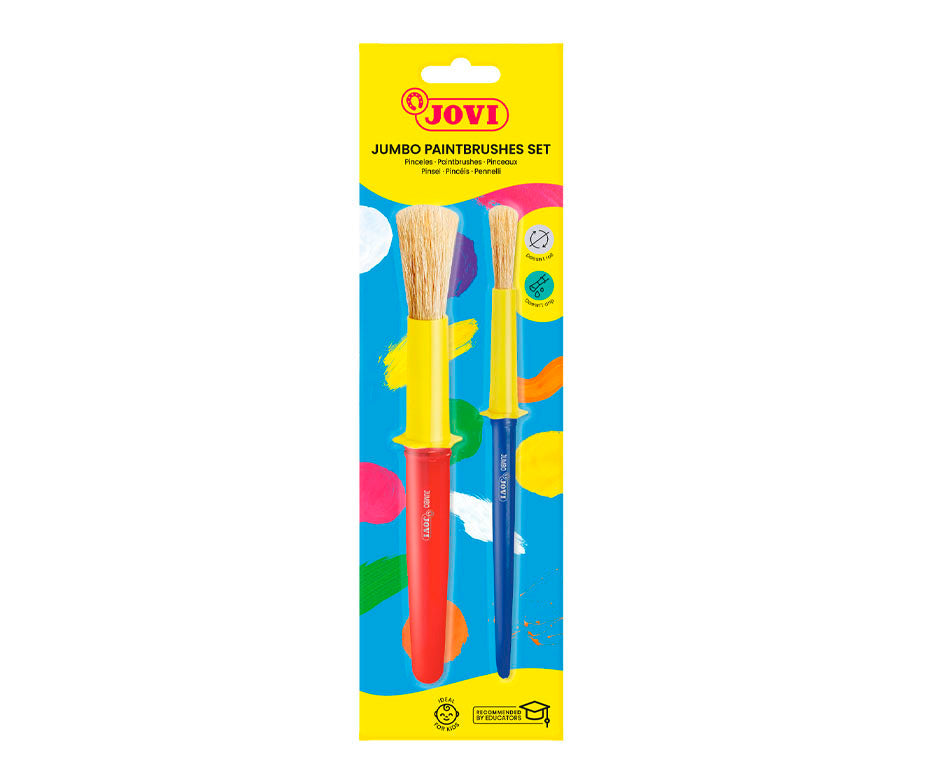 JOVI schoolpenselen rond, set van 2 stuks