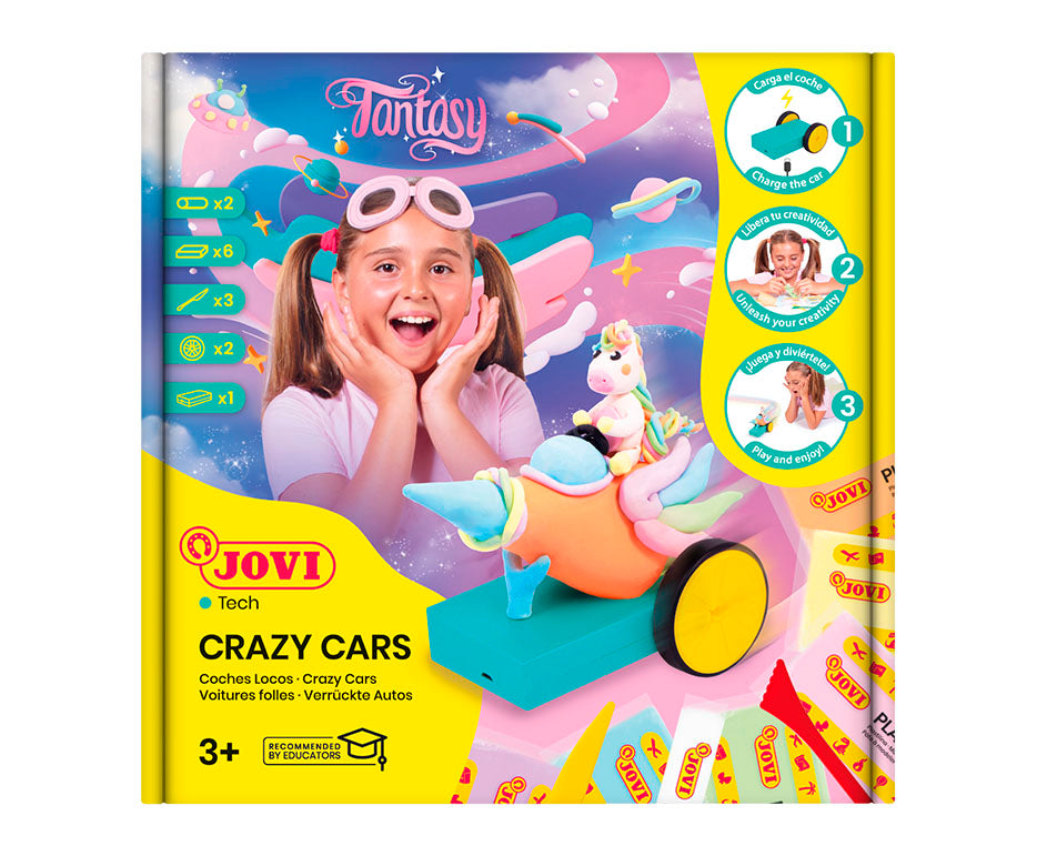 JOVI Tech Crazy Cars Fantasie boetseerset, 14-delig