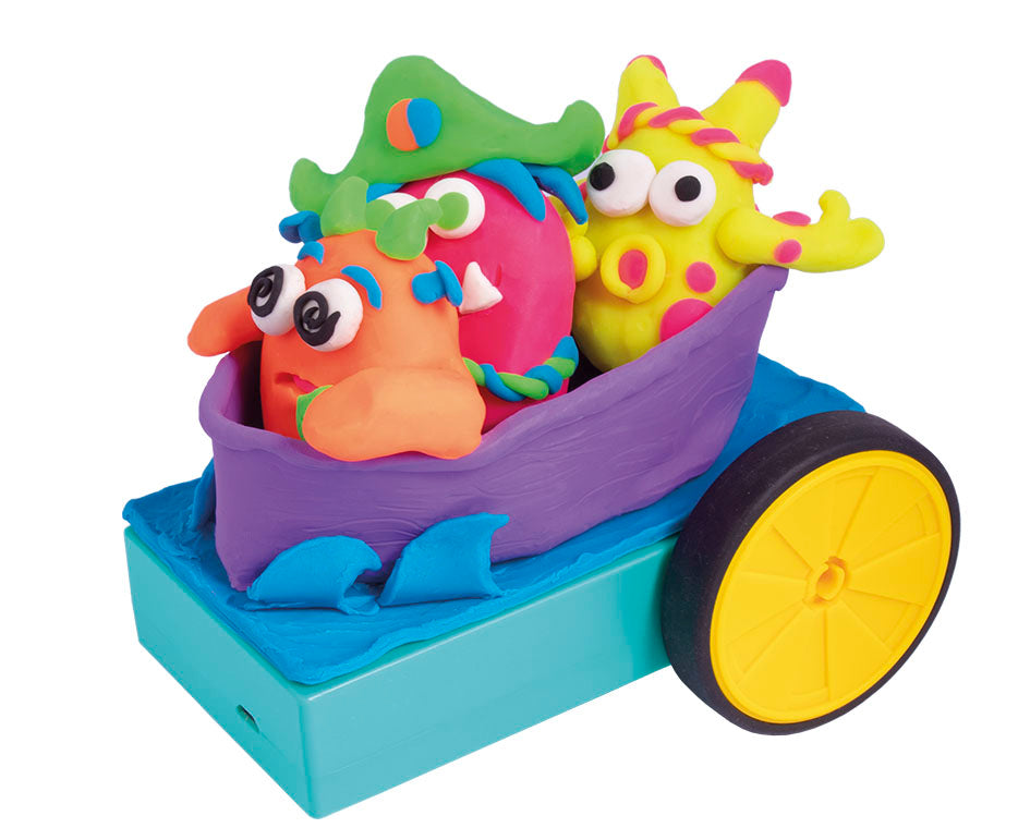 JOVI Tech Crazy Cars Monsters boetseerset, 14-delig