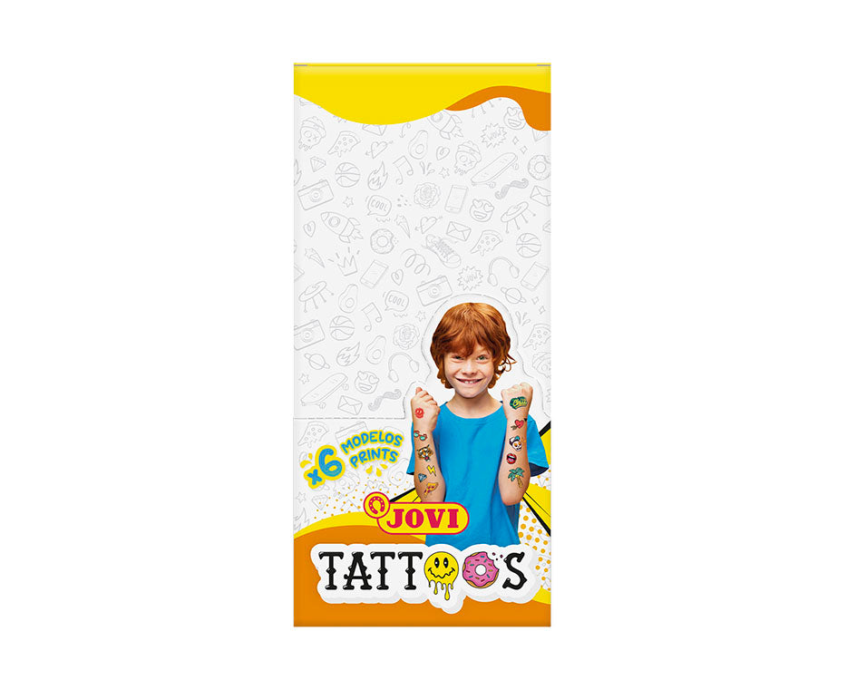 JOVI tijdelijke tattoos voor kinderen, display met 24 verpakkingen