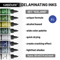 KAMENSKAYA Delamination Ink Set 'Iceland' 8x30 ml - image 2