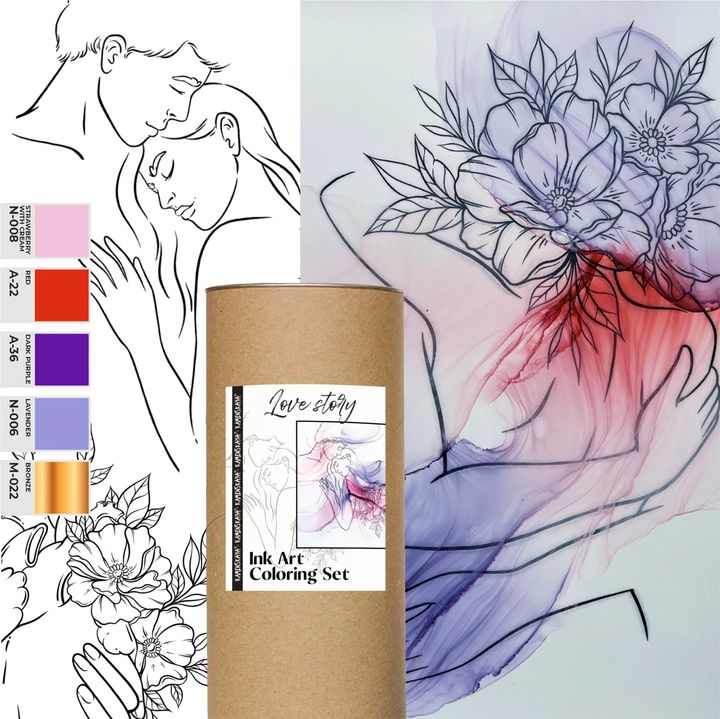Kamenskaya Ink Set 'Love Story'