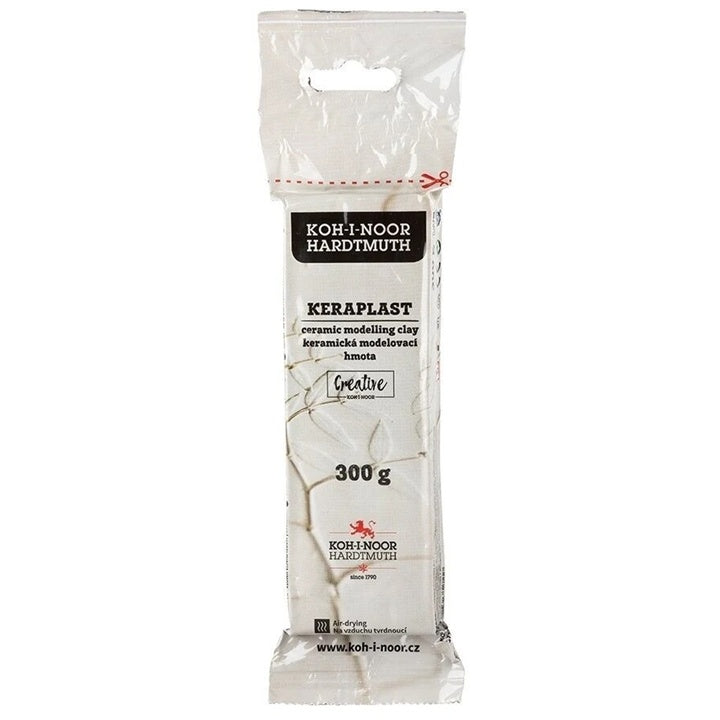 KOH-I-NOOR Keraplast Air-Dry Modeling Clay, 300 g – White