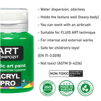 Kompozit ACRYL PRO Acrylic Paint Set, 12 x 20 ml
