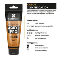 Kompozit ACRYL PRO Metallic Acrylic Paint Set, 15 x 75 ml, image 6