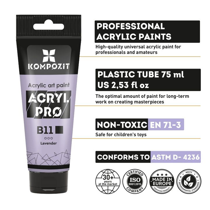 Kompozit ACRYL PRO Pastel Acrylic Paint Set, 20 x 75 ml — image 3
