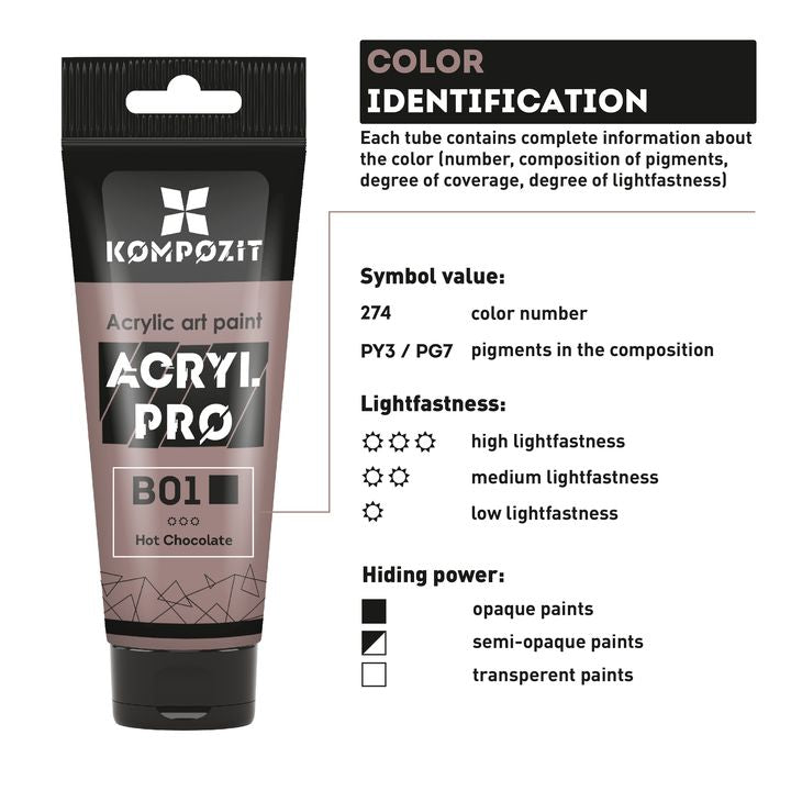 Kompozit ACRYL PRO Pastel Acrylic Paint Set, 20 x 75 ml — image 5