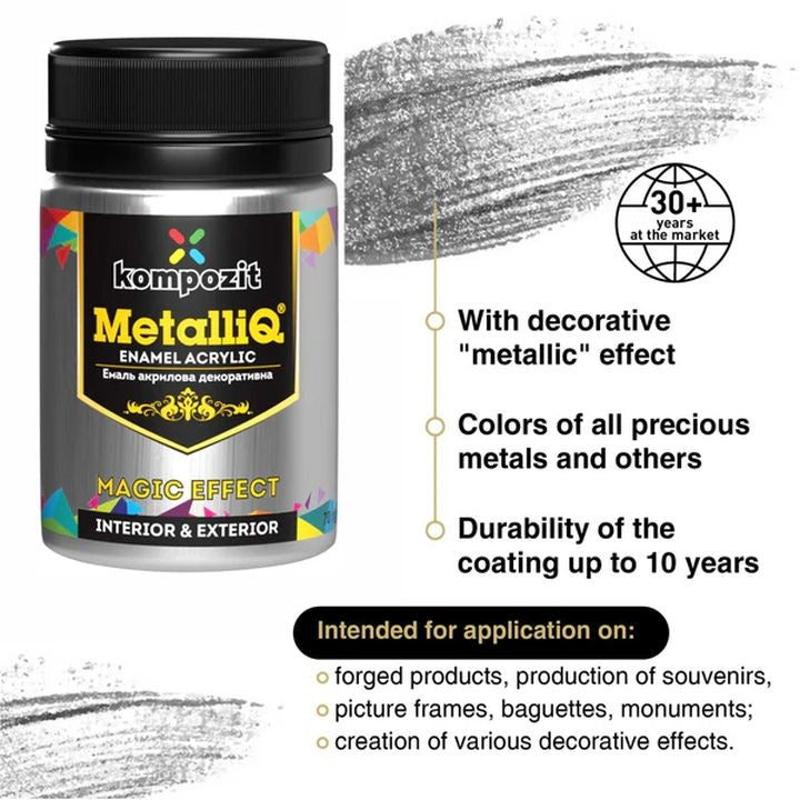 Kompozit Acrylic Paint with Metallic Effect 70 g | various shades — image 2