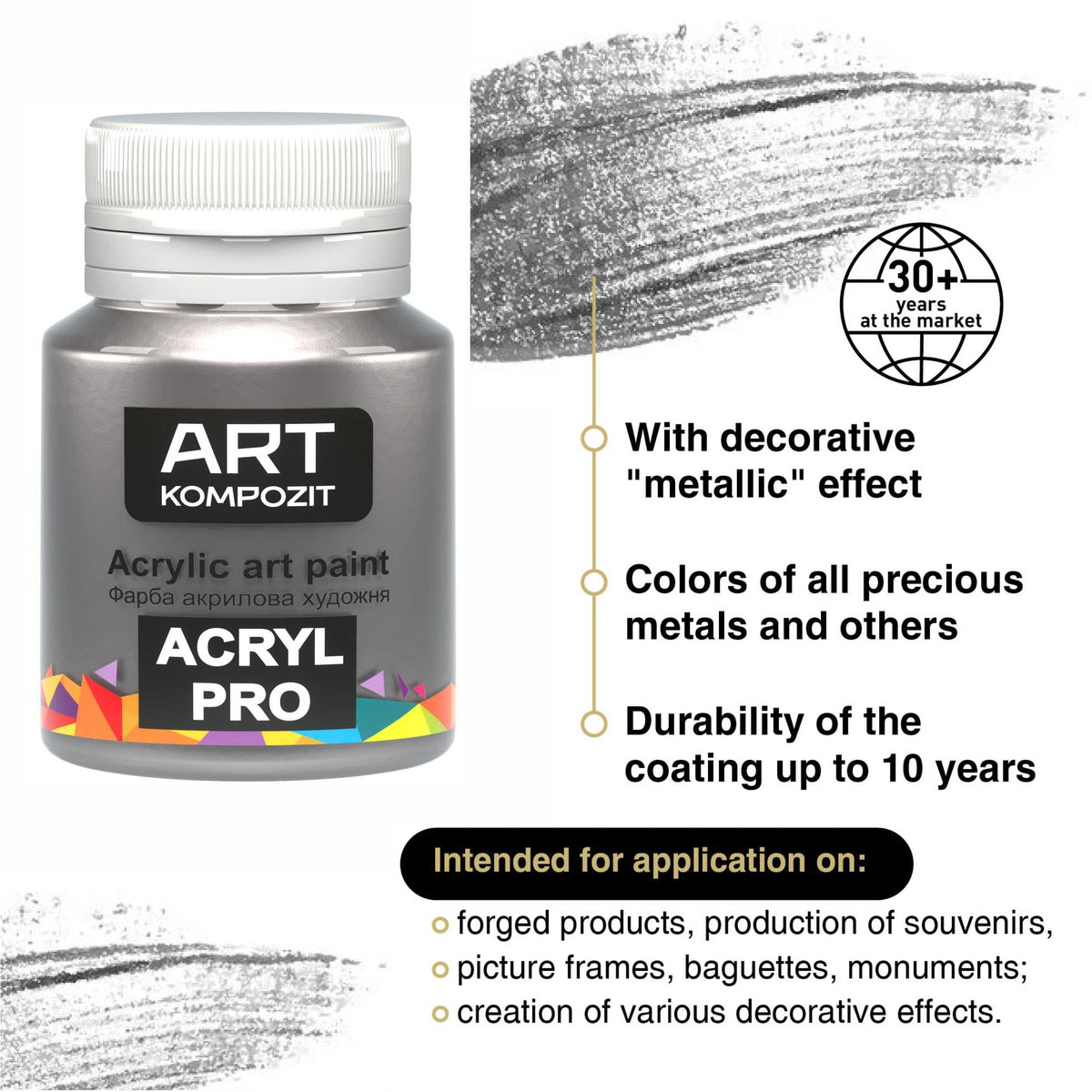Kompozit ACRYL PRO metallic acrylverfset 6 × 20 ml – afbeelding 4