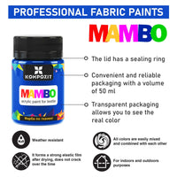 Kompozit Mambo acrylverf voor textiel en leer 50 ml – afbeelding 3