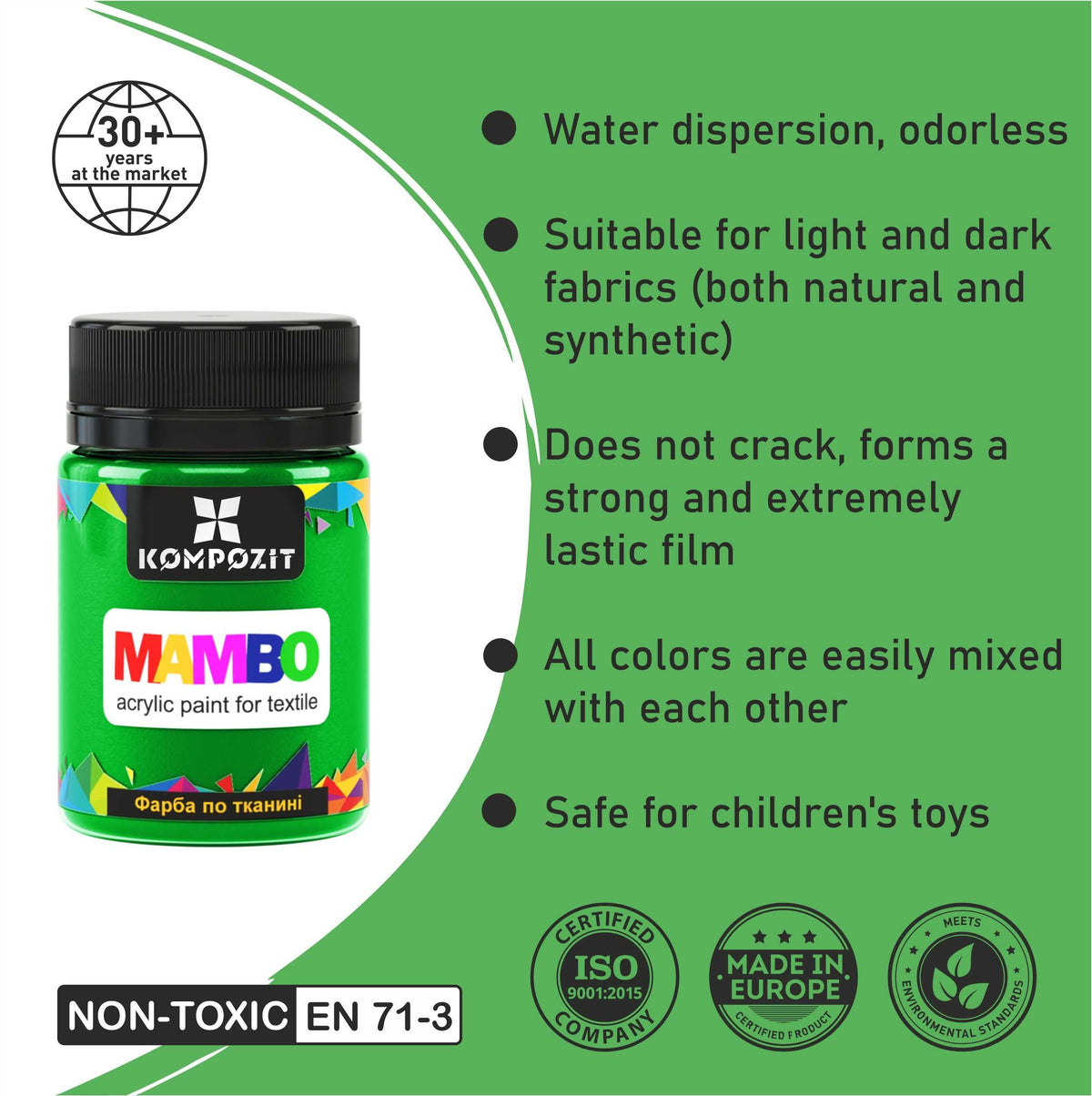 Kompozit Mambo acrylverf voor textiel en leer 50 ml – afbeelding 4