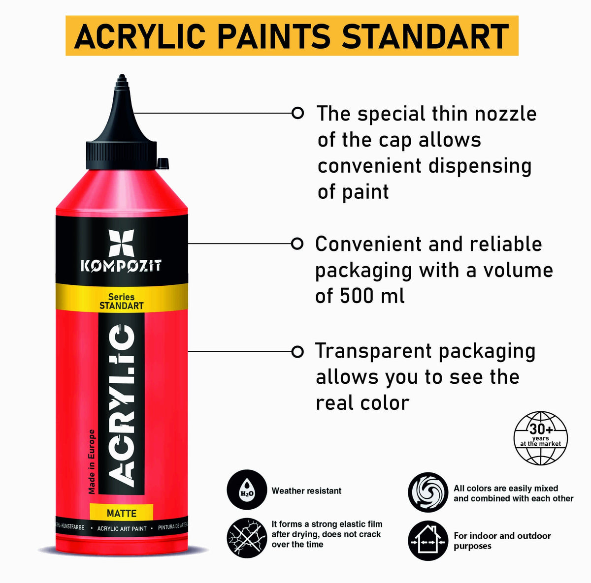 Kompozit STANDART acrylverf 500 ml