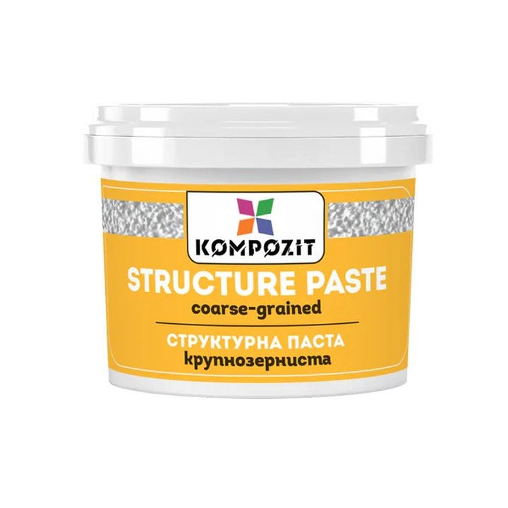 White coarse-grain texture paste by Kompozit