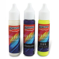 Pentart fosforescerend contourmiddel voor zijde 20 ml