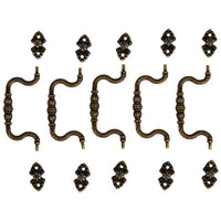 Pentart metalen meubelgrepen brons, 90 × 39 mm, 5 stuks