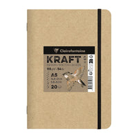 Kraftpapierblok Clairefontaine 115 g/m², 20 vel, A5–A4