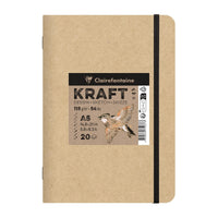 Kraftpapierblok Clairefontaine 115 g/m², 20 vel, A5–A4
