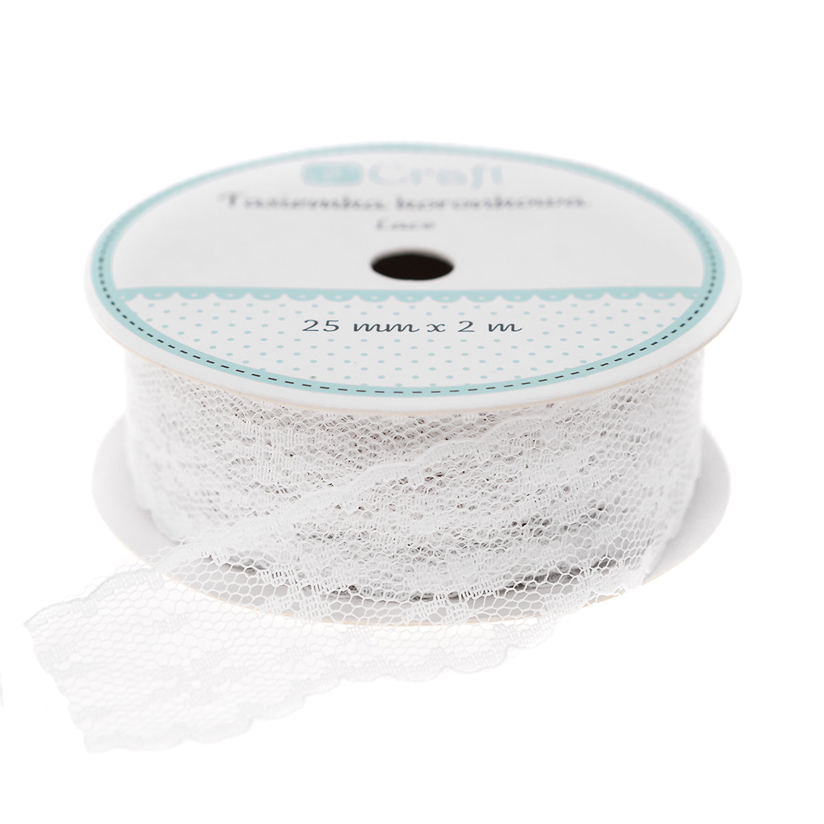 DP Craft kanten lint 25 mm × 2 m, pastelkleuren – afbeelding 2