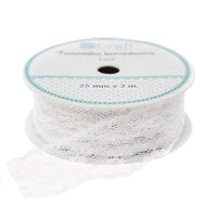 DP Craft kanten lint 25 mm × 2 m, pastelkleuren – afbeelding 2