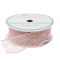 DP Craft kanten lint 25 mm × 2 m, pastelkleuren – afbeelding 5