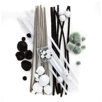 DP Craft knutselset met pompons, chenilledraad en wiebelogen, 80 delen – afbeelding 5