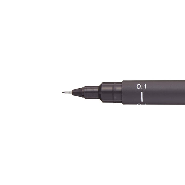 uni PIN fineliner 0,1 mm in donkergrijs, lichtgrijs en sepia – afbeelding 2