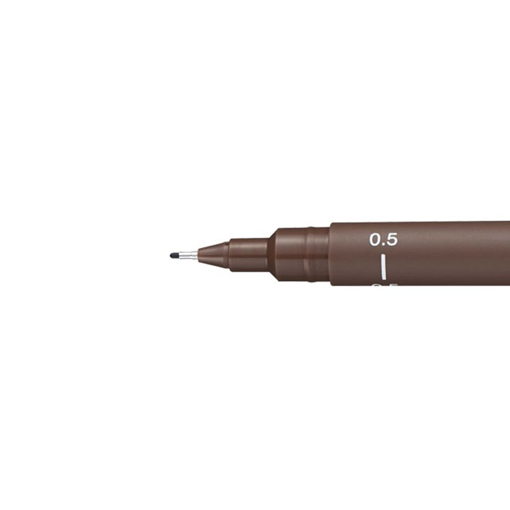 uni PIN fineliner 0,5 mm in donkergrijs, lichtgrijs en sepia – afbeelding 4