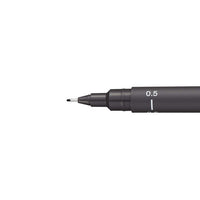 uni PIN fineliner 0,5 mm in donkergrijs, lichtgrijs en sepia – afbeelding 2