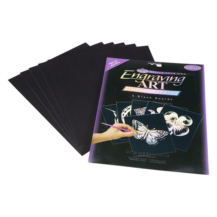 Royal & Langnickel graveerset – 6 holografische platen