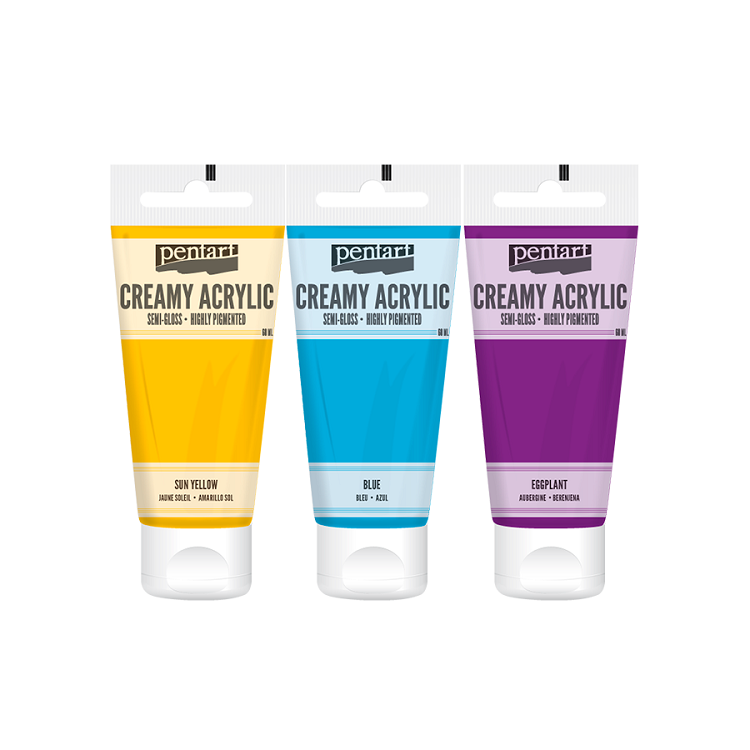 Pentart acrylverf romig zijdeglanzend 60 ml